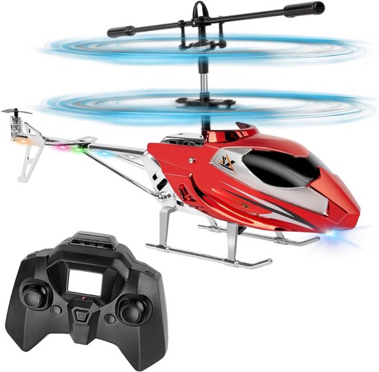 RWB® RC Helicopter - Bestuurbare Helicopter - Helicopter op Bestuurbare Afstand - Rood - ‎38 x 17 x 7 cm