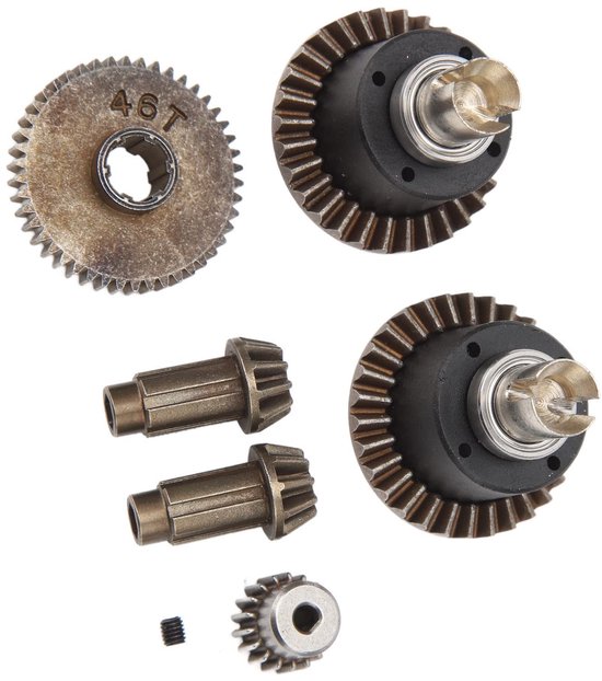 Allecto - RC auto motor tandwiel kit differentieel aandrijfas - SCY 16101 16102 16103 16201pro - 1/16 schaal - Auto - Vervangingsonderdeel - Geschi...