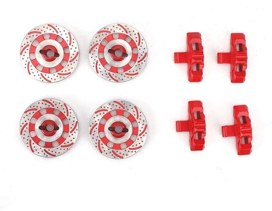Allecto - RC Auto - Upgrade Onderdeel - Aluminium Wiel - Remschijf - Geschikt voor TRAXXAS Unlimited Desert Racer UDR - Rood