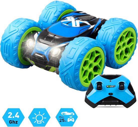 Exost RC 360 Cross MX blauw - RC Auto - Bestuurbare auto - Lichtgevende koplampen