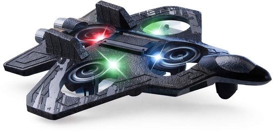 RC Skycopter Drone - Straaljager - 3 Propellors - Vliegtuig - 2.4 Ghz - Bestuurbaar Vliegtuig - Zwart