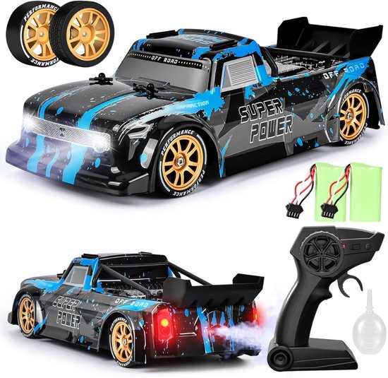 REN® RC Drift Car - RC Car - Blauw/Zwart - ‎10cm x 5cm x 2cm