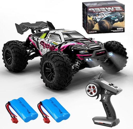 RC Offroad Auto - Afstandsbestuurde Wagen - Snel Rijden - Borstelloze Motor - Schaal 1:16 - Rood