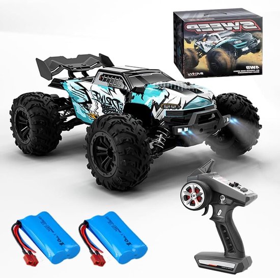 RC Auto - Terreinwagen Offroad - Snelle Ritten - Borstelloze Motor - Schaal 1:16 - Blauw