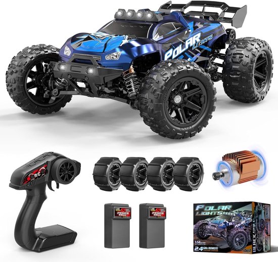 REN® RC Auto Offroad - RC Auto - Blauw - 35cm x 24cm x 12cm