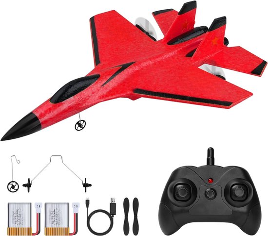 REN® RC Vliegtuig - Vliegtuig - Rood - 28cm x 9cm x 36cm