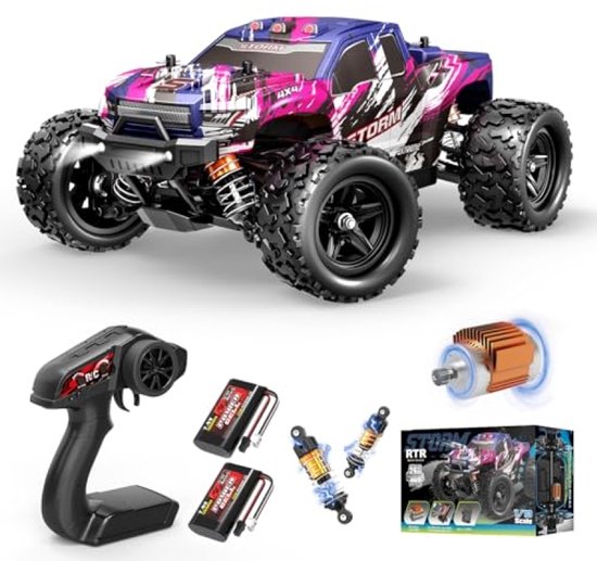 Roze monstertruck met afstandsbediening, 4WD terreinwagen voor kinderen