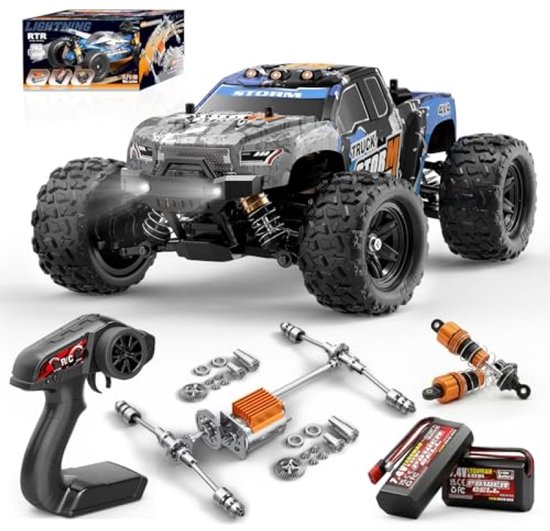 Afstandsbediening monstertruck 1:18 schaal, 4x4 offroad met hoge snelheid en waterbestendig ontwerp