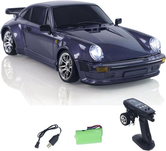 RC Drift Auto - Afstandsbestuurbare Auto - Buiten Racen - Metaal Huisvesting - 23.9 cm - Lila