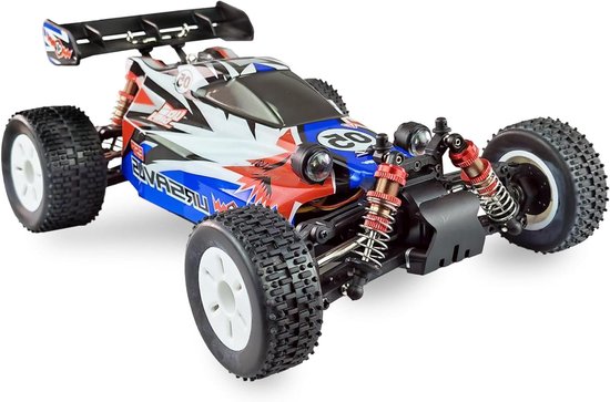 RC Buggy Borstelloos - Afstandsbediening Auto - Offroad Rijden - Metal Differentiëlen - 1:18 Schaal - Zwart