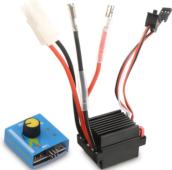 RC Borstelloze ESC - Snelheidsregelaar - RC Auto Besturen - Waterdicht Bidirectioneel - 320 A - Zwart