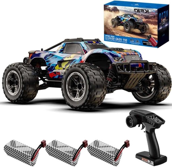 RC Auto - Afstandsbestuurbare Truck - All-terrain Racen - Borstelloze Motor - 1:10 Schaal - Blauw