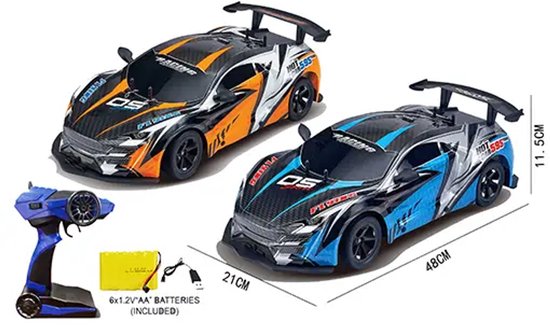 2.4G Vierwielaandrijving spray stuntauto 1/10