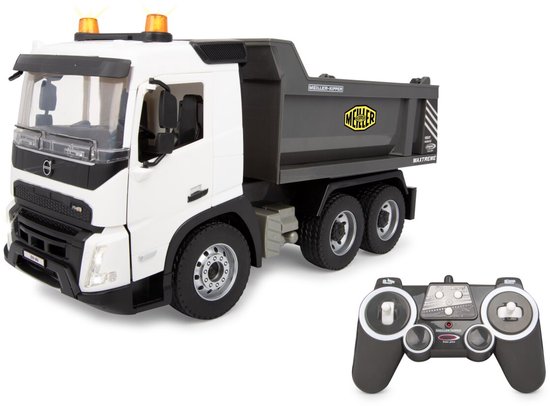 Jamara RC voertuig Auto - 406312 RC Vrachtwagen Volvo FMX Kieper - Wit - 2,4GHz RC Model Kant en Klaar - 1:20 Bestuurbare Auto