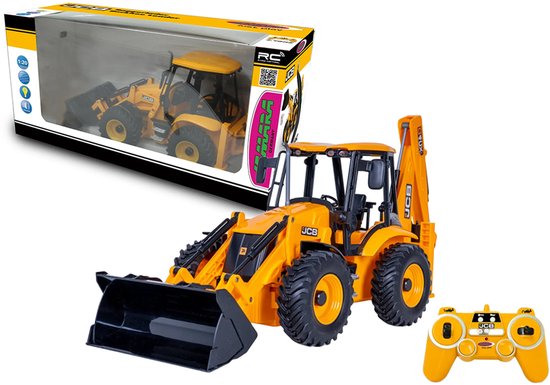 Jamara RC voertuig Landbouwvoertuigen - 404980 RC Graafmachine - Baggerlader JCB - 2,4GHz - Oranje RC Model Kant en Klaar - 1:20