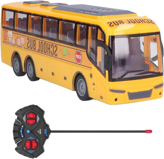 Speelgoed Schoolbus voor Kinderen, Simulatie RC Bus met Licht, Elektronisch Voertuig voor Verjaardagscadeau en Creatief Spel