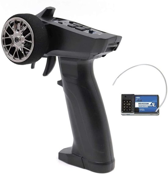 2.4GHz 3CH Radio Transmitter voor RC Auto en Boot - Afstandsbediening met Ontvanger voor Radiografisch Bestuurde Voertuigen