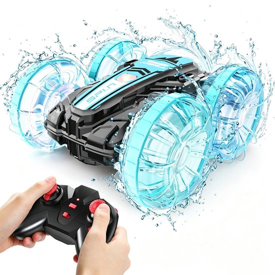 Korffe Bestuurbare Auto - RC Auto - Waterdicht - 360° rotatie - Rc voor Buiten - Race Auto Afstandsbestuurbare – Met Extra Accu-Buitenspeelgoed-Blauw