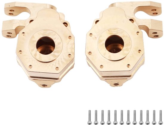 Allecto - RC Auto Zware Messing Contragewicht - Verbeterde Balans - 1 Paar - RC Steering Knuckle - Compatibel met Traxxas TRX-4 - Voor 1/10 RC Craw...