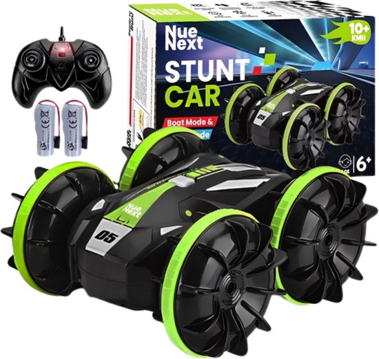 Bestuurbare Auto All-Terrain - RC Auto met 2 Accu's - Waterdicht - Speelgoed Autos Jongens - Buitenspeelgoed - Race Car/Boot Land & Water - 1,5u Speelplezier - Radiografisch - Aqua-Land Racer