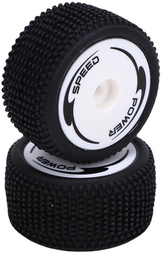 Allecto - Achterwielen en Banden - Sterke Grip - Eenvoudige Installatie - 1/24 RC Auto - Verhoogde prestaties - Geschikt voor racen - Zwart