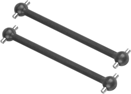 Allecto - RC Auto Dogbone Transmission Shaft - Metaal en Zwart - Betrouwbaar en Duurzaam - Geschikt voor 1/10 RC Auto's - Hoge Kwaliteit - Zwart