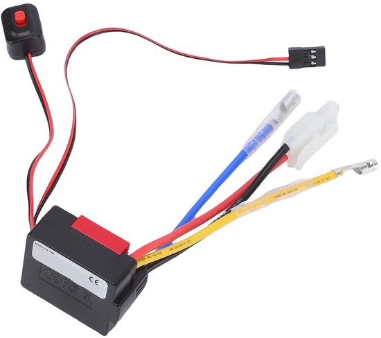 Store_7 - RC auto snelheidsregelaar - 60A geborsteld - Rood - Elektronische snelheidsregelaar - Voor 1/10 RC auto - Inclusief 3A 6V