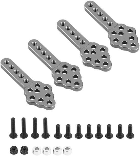 Allecto - RC Car Shock Absorber Mount - Verstelbare Hoogte - 4 Stuks - Crawler Auto Accessoire - Shock Absorber Bevestiging