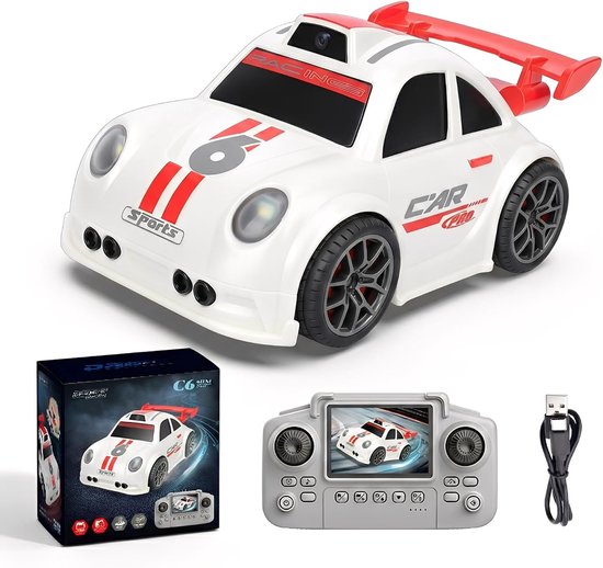 RC Drift Auto - Race Voertuig - Buitenshuis Spelen - Intelligente AI Tracking - 1080p HD Camera - Wit