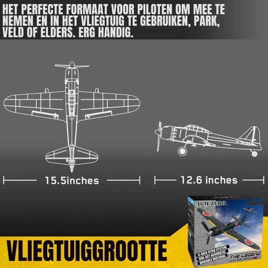 RC Vliegtuig - Meerkleurig - ‎40cm x 32cm x 10cm