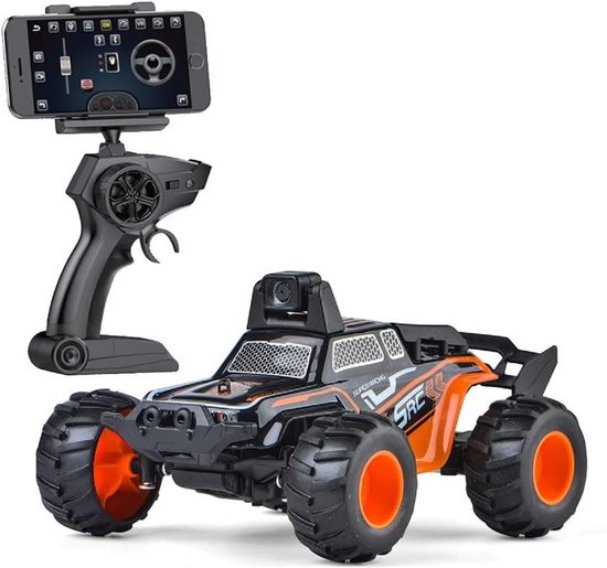 RC Voertuigen - Radiografisch bestuurbare auto - 4K Camera - Wifi beschikbaar - Race Auto - HD Anti-Schok Camera - Bestuurbare auto offroad voor buiten - 2.4GHz Controller - Monstertruck - Langdurige batterijduur - Jongens en Meisjes - zwart