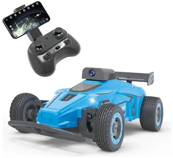 RC Voertuigen - Radiografisch bestuurbare auto - 4K Camera - Wifi beschikbaar - Race Auto - HD Anti-Schok Camera - Bestuurbare auto offroad voor buiten - 2.4GHz Controller - Monstertruck - Langdurige batterijduur - Jongens en Meisjes - blauw