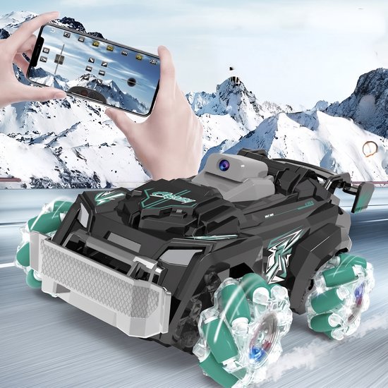 RC Voertuigen - Radiografisch bestuurbare auto - 4K Camera - Wifi beschikbaar - Race Auto - HD Anti-Schok Camera - Bestuurbare auto offroad voor buiten - 2.4GHz Controller - Monstertruck - Langdurige batterijduur - Jongens en Meisjes - groen