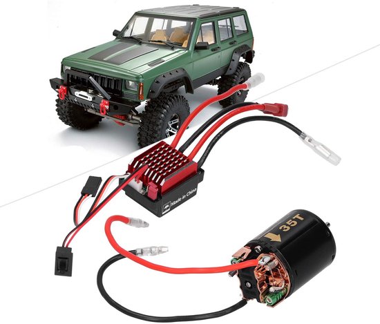 Store_9 - 1/10 RC Motor - Elektrische RC High Speed Controller - Compact - 540 Borstelmotor - 360A Combo - Geschikt voor Tamiya 1/10 RC Racing ...