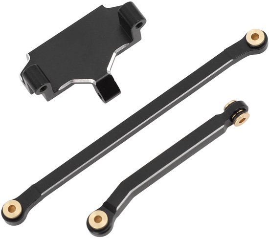 NIZUUONE Aluminium Stuurverbinding Set voor HOBBYPLUS 1/18 4WD CP18P RC Auto - Zwart