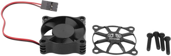 Allecto - RC Fan - Lightweight - Aluminum Alloy - Cooling Fan - 35x35mm - DIY - Black - ESC - Geschikt voor RC Auto's