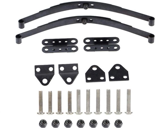 Tbest RC Spring Suspension Bar - Stalen Veer voor 1:10 RC Crawler Auto's
