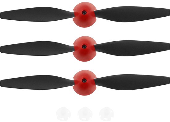 Dailygoody - Reservevliegtuigpropellers - Rc-vliegtuigaccessoires - 5,1 inch - Rood - Compatibel met VOLANTEXRC - Inclusief adapters en spaarters - Id..