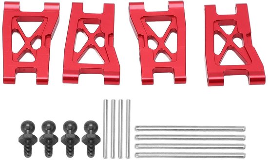 Dailygoody - RC Suspension Arm - Achter Suspension Arm Set - Betrouwbare prestaties - Rood - RC Auto Accessoire - Geschikt voor Latrax Teton 1/18 - Kl...