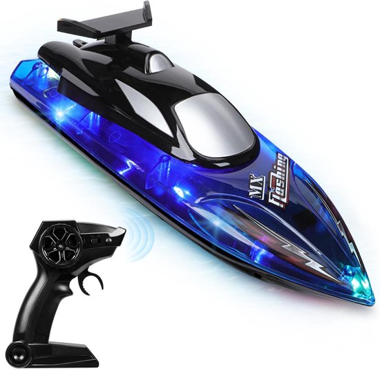 SVN® Bestuurbare Boot - RC Boot - Boot op Bestuurbare Afstand - Blauw - 18cm x 7cm x 24cm