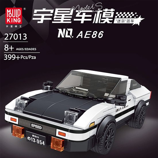 Mould King 27013 Speed Models - Toyota AE86 - 399 onderdelen en vitrine - lego compatibel - bouwdoos