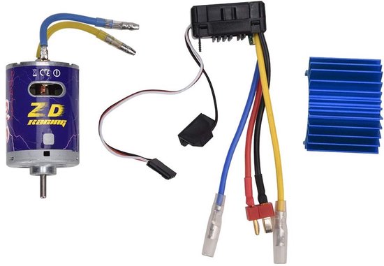 540 Brushed Motor Kit met 45A ESC voor 1/10 RC Buggy Truggy Truck - Duurzaam en Betrouwbaar (Blauw)