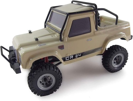 RC Crawler - Afstandsbestuurd Voertuig - All-road Off-road - 4WD Volledige Vering - Schaal 1:24 - Mosterdkleuren