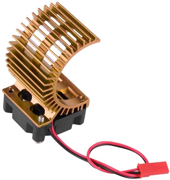 Allecto - Motor Radiator met Koelventilator voor 1/10 Elektrische RC Auto - Goud
