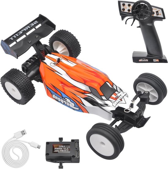 RC Offroad Buggy - Mini Auto - Buiten Racen - 2.4 GHz Anti-interferentie - Schaal 1:24 - Oranje