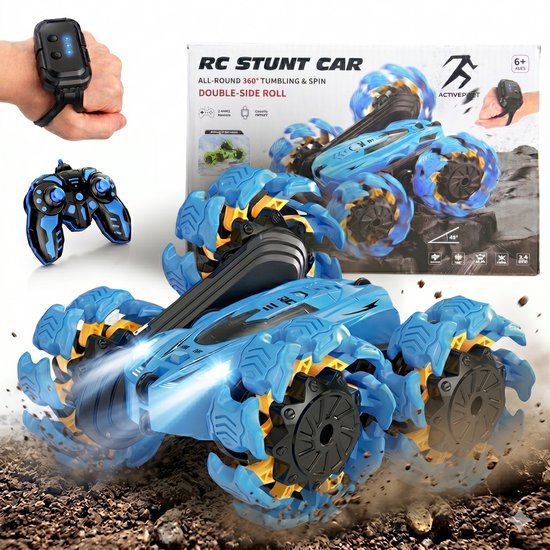 Activepiece® Bestuurbare Auto - voor Jongens - RC Auto - Off-road - 360° Stunt Car - Drift - Afstandsbestuurbare Auto - voor Buiten - Radiografisch Speelgoed - Incl Extra Accu, 4 Batterijen & Nederlandstalige Handleiding