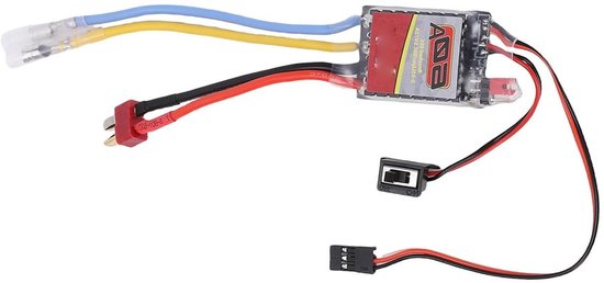 RC Auto ESC - Elektronische Snelheidsregelaar - RC Voertuigen Besturen - Hoge Stroomprestaties - 60A - Zwart