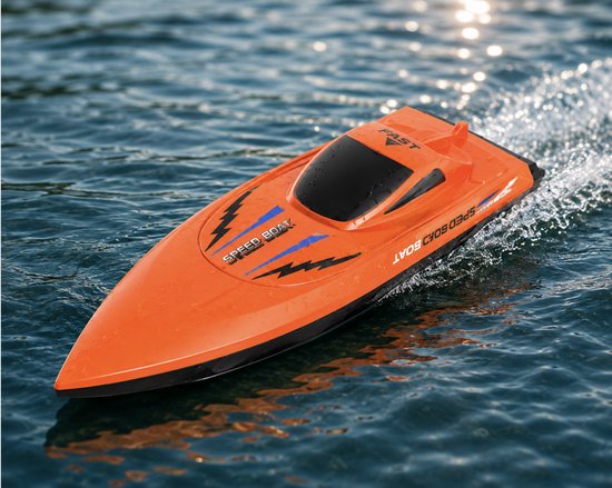 Mitovi - RC Boot - Waterdichte Bestuurbare Speedboot met Afstandsbediening voor Kinderen en Volwassenen - Oranje