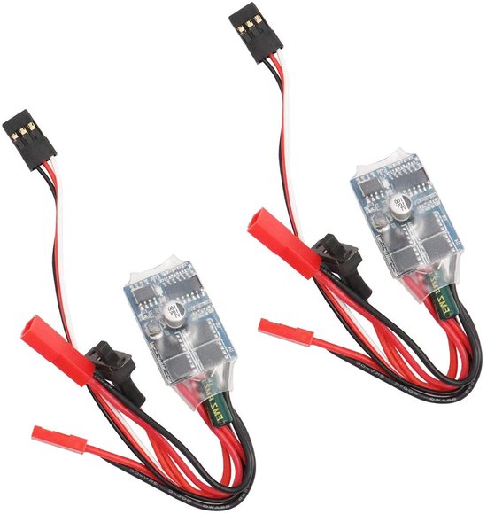 2 Stuks 10A RC Auto ESC - Regelaar voor Borstelloze Motor met Rem voor Auto, Boot en Tank