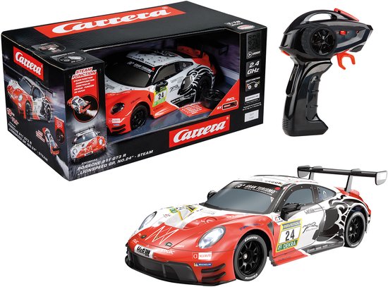 Carrera RC voertuig Auto - RC Auto - Porsche 911 GT3 R Lionspeed GP No.24 - Rood/Wit - 2,4GHz RC Model Kant en Klaar - 1:16 Bestuurbare Auto